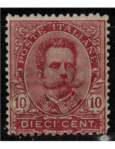 ITALIA REGNO 1891 Umberto I 10c carminio MH*