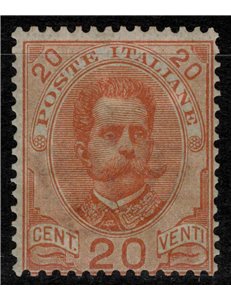 ITALY KINGDOM 1891 Umberto I 20c orange MH*