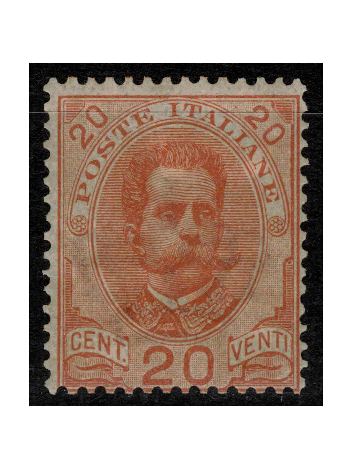 ITALIA REGNO 1891 Umberto I 20c arancio MH*