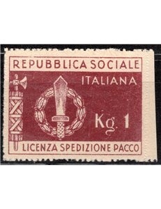 ITALIA RSI 1944 Franchigia militare MH*
