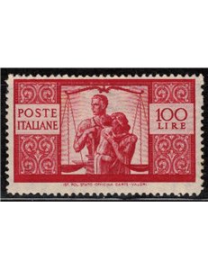 ITALY 1945-46 £100 Democratic MH*