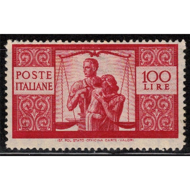 ITALY 1945-46 £100 Democratic MH*