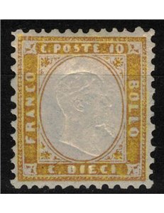 ITALY KINGDOM 1862 10c bistro MNH** (Luxury) ©
