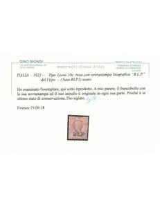 ITALIA REGNO 1920-23 BLP 10c rosa us ©