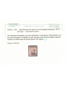 ITALIA REGNO 1920-23 BLP 40c bruno MNH** ©