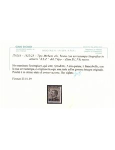 ITALIA REGNO 1922-23 BLP 40c bruno MNH** ©