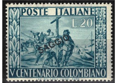 ITALIA 1951 Cristoforo Colombo (Saggio) MNH** ©