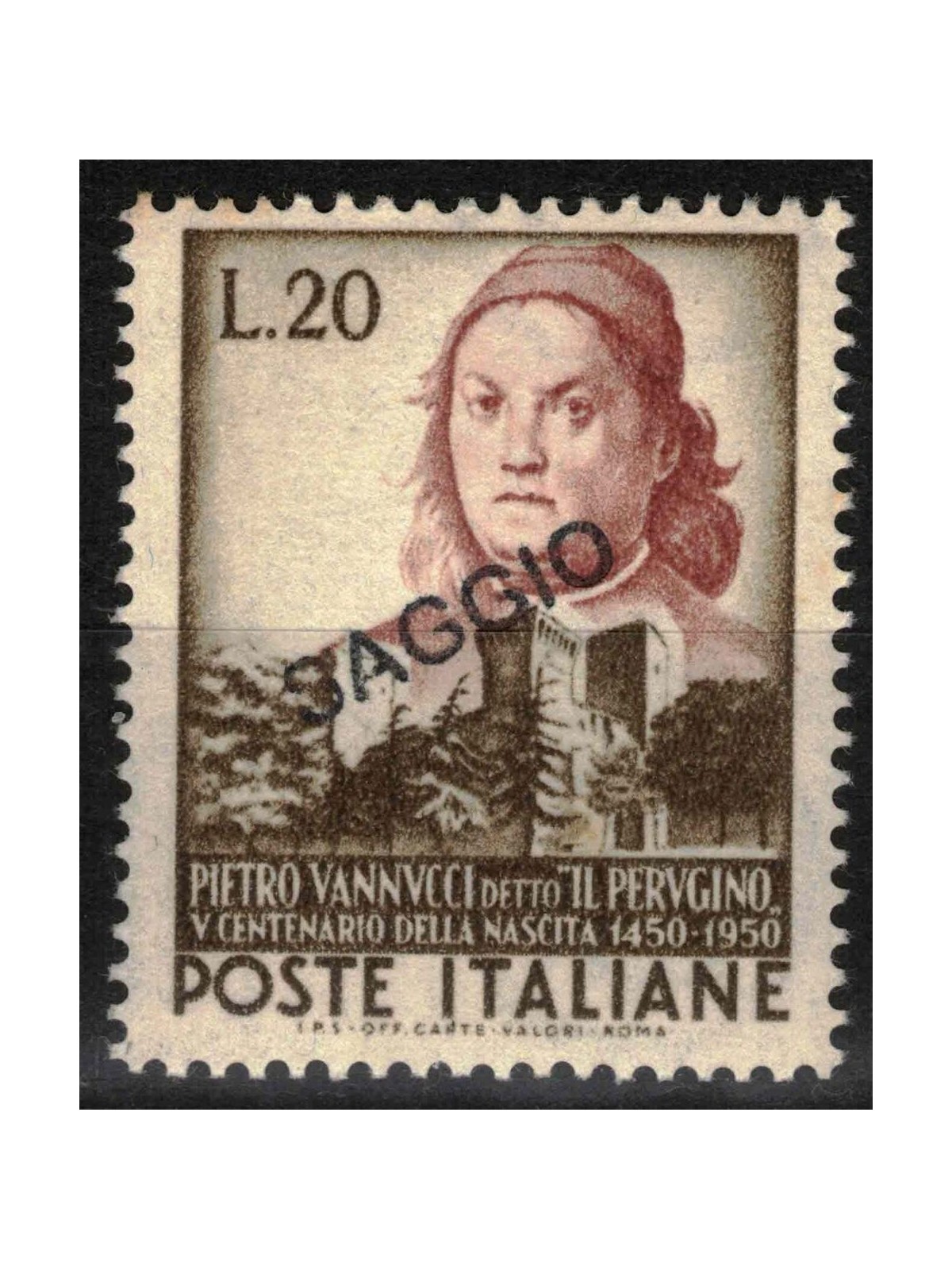 ITALIA 1951 Pietro Vannucci (Saggio) MNH** ©