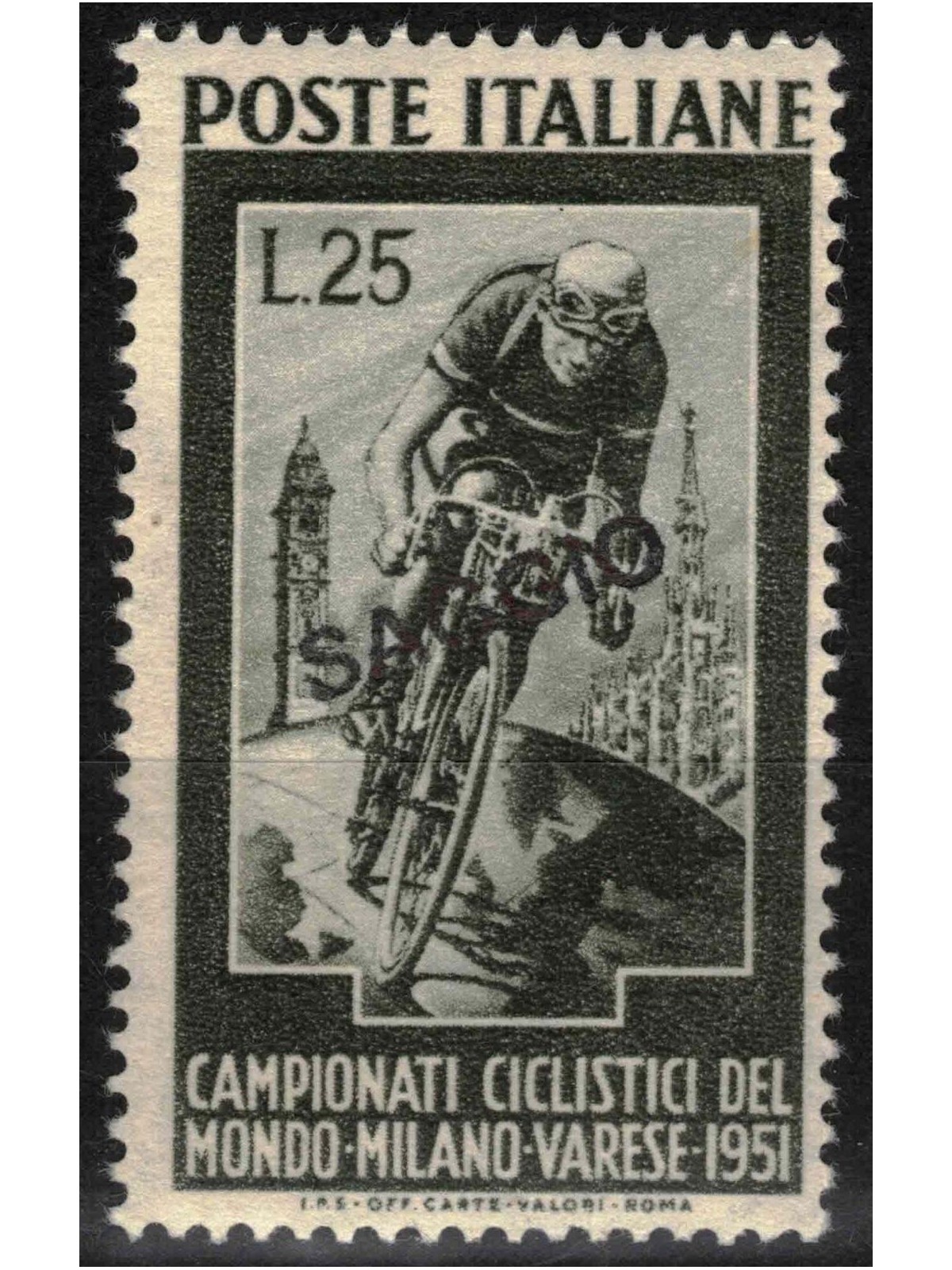 ITALY 1951 Cycling Championships (Essay) MNH** ©