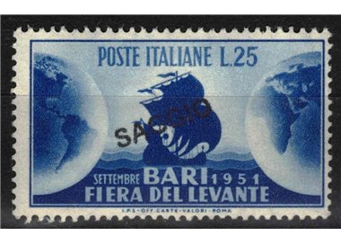 ITALY 1951 Levante Fair (Example) MNH** ©