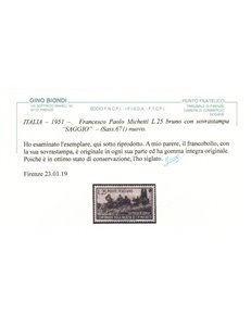 ITALIA 1951 Francesco Paolo Michetti (Saggio) MNH** ©