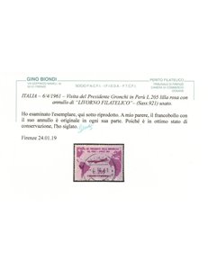 ITALIA 1961 Gronchi rosa us ©