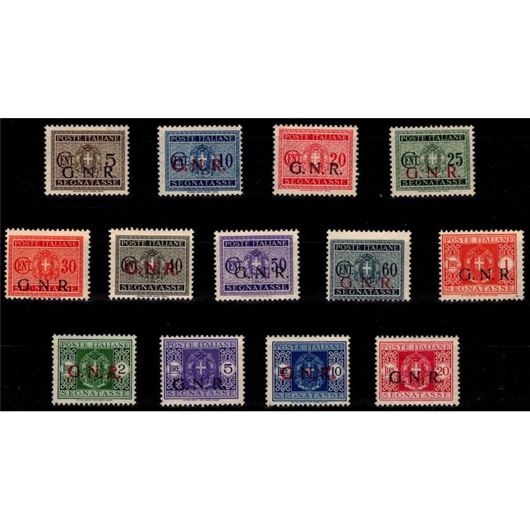 ITALY RSI 1943 Postage Due GNR (mixed) 13v MNH** ©