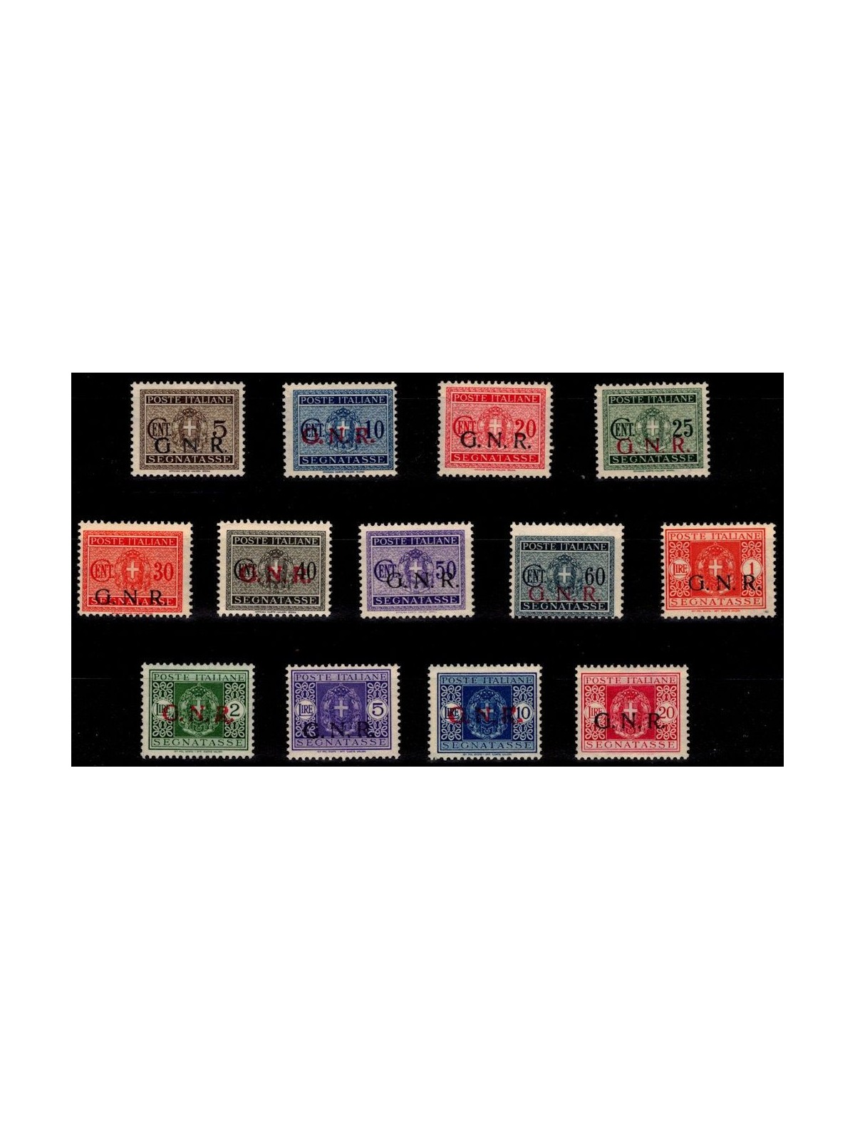 ITALY RSI 1943 Postage Due GNR (mixed) 13v MNH** ©