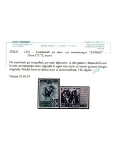 ITALIA 1951 Censimento (Saggio) MNH** ©