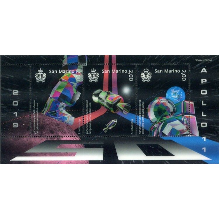 SAN MARINO 2019 Moon Landing s/s MNH**
