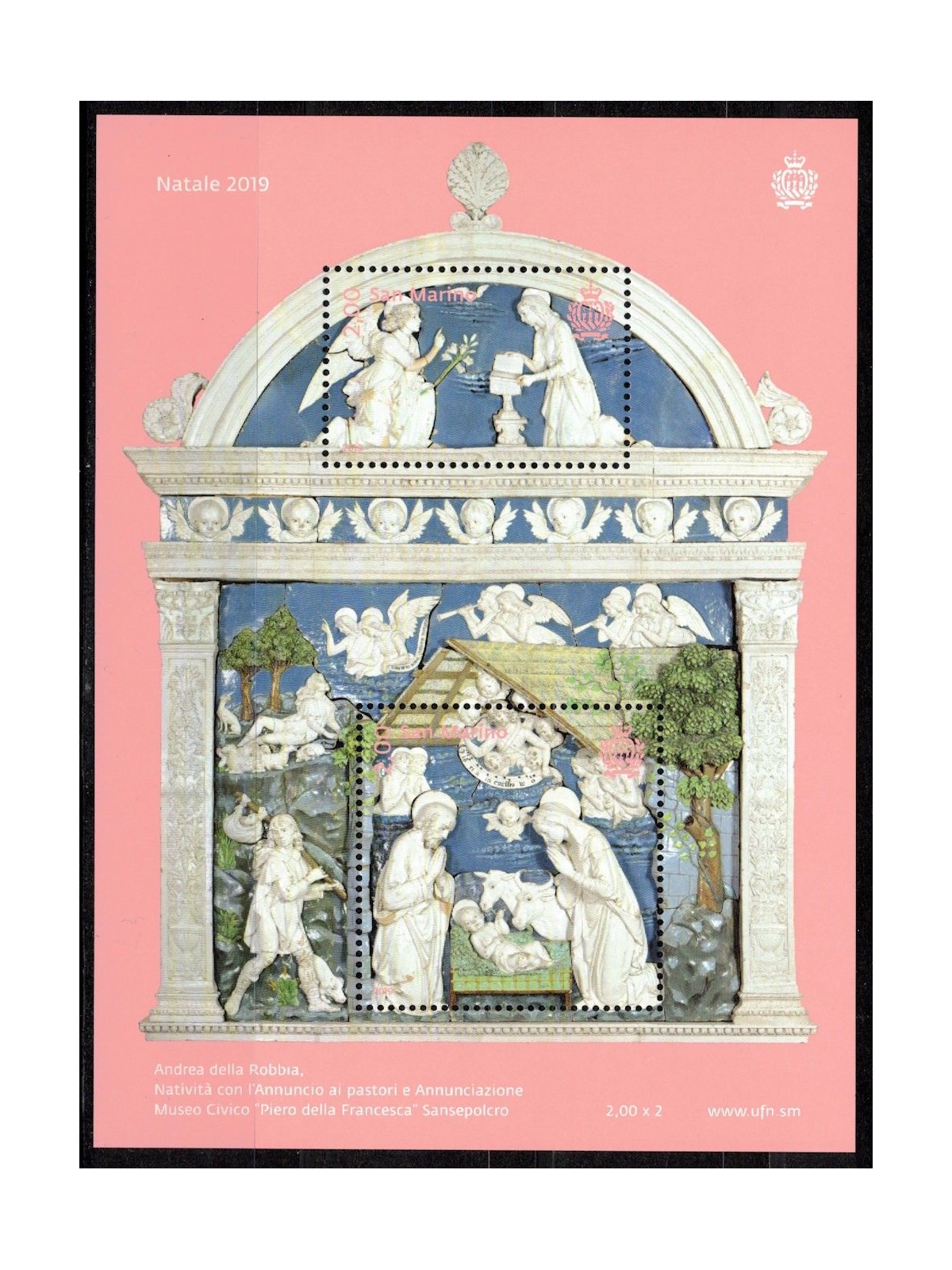 SAN MARINO 2019 Christmas s/s MNH**