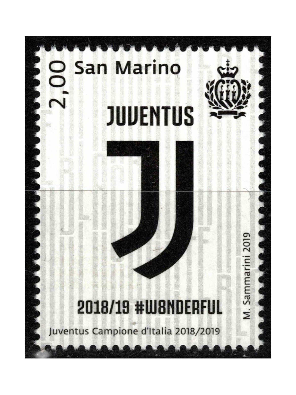 SAN MARINO 2019 Juventus Campione d'Italia MNH**