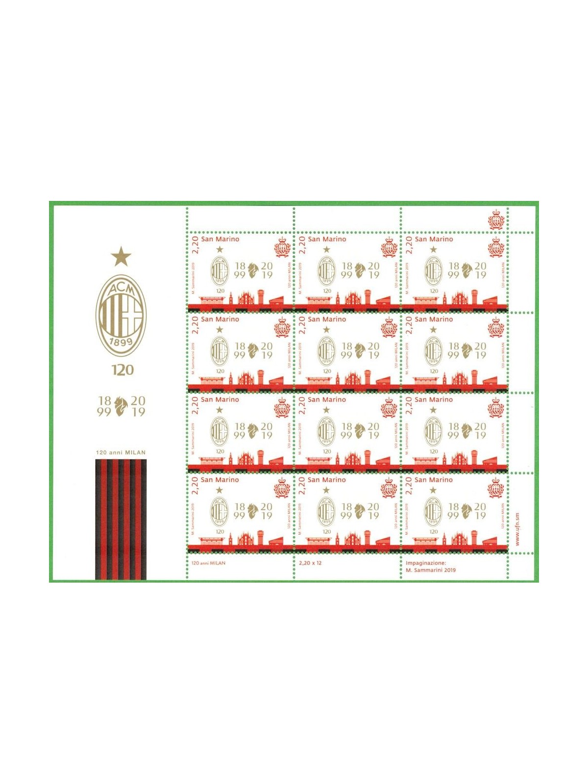 SAN MARINO 2019 Milan MF MNH**