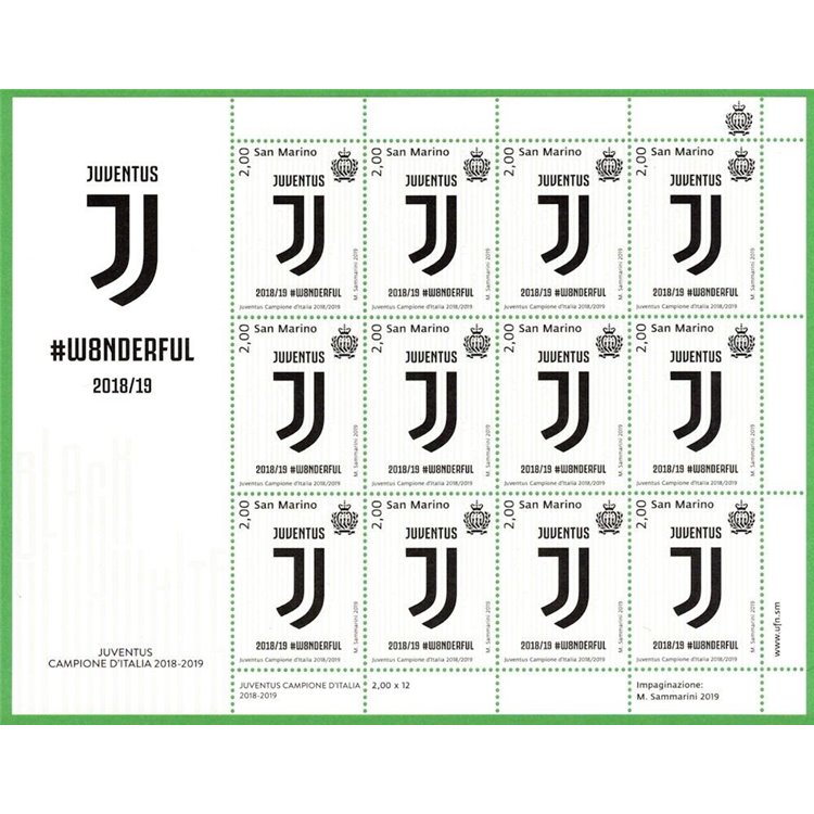 SAN MARINO 2019 Juventus Italian Champion m/s MNH**