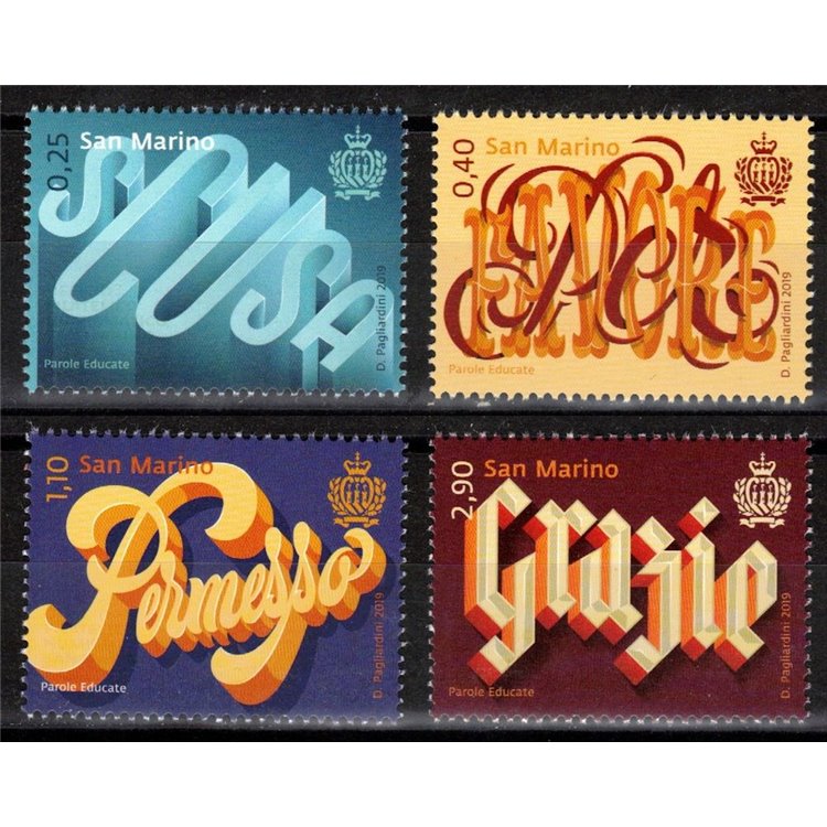 SAN MARINO 2019 Polite words 4v MNH**