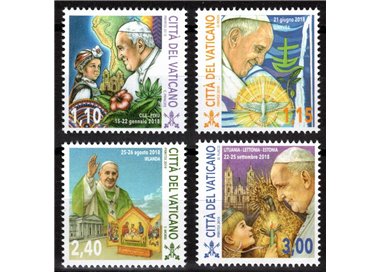 VATICANO 2019 Viaggi del Papa 4v MNH**