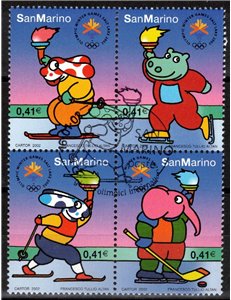 SAN MARINO 2002 Winter Olympics 4v us