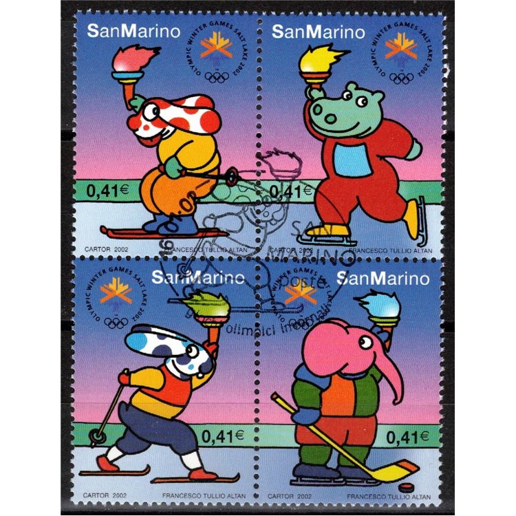 SAN MARINO 2002 Winter Olympics 4v us