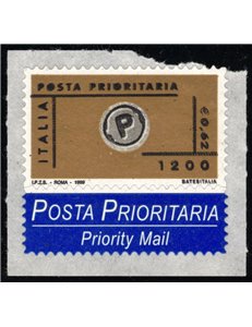 ITALIA 1999 Posta prioritaria € 0,62 (doppia stampa del nero) MNH**