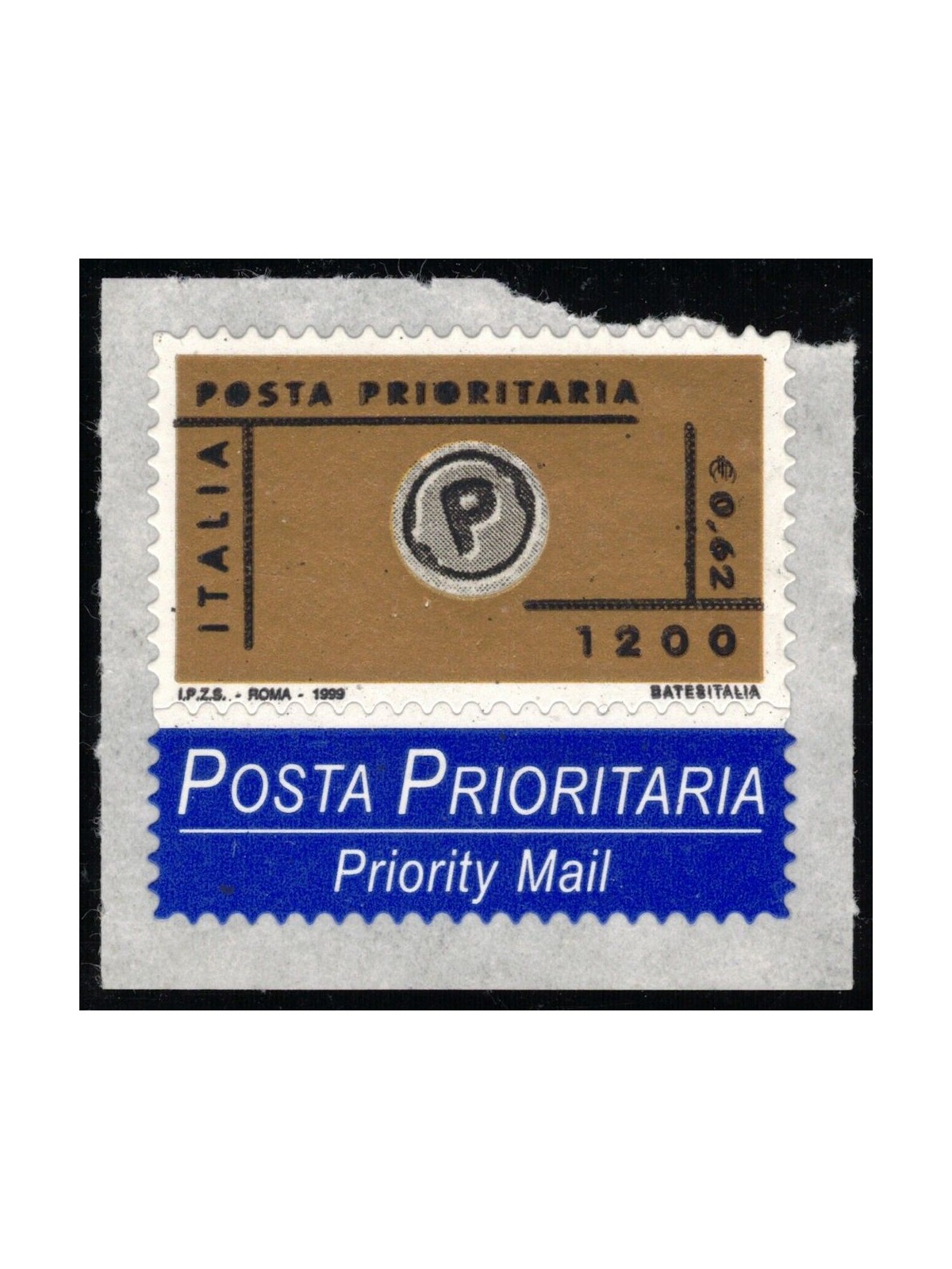 ITALIA 1999 Posta prioritaria € 0,62 (doppia stampa del nero) MNH**