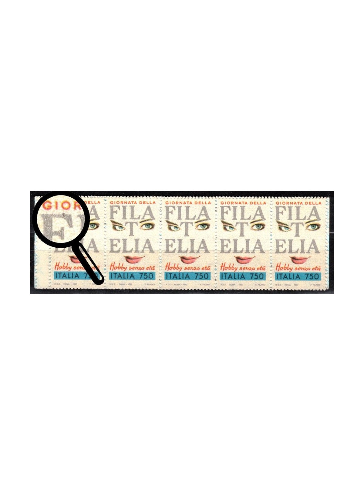 ITALIA 1992 Giornata della filatelia (ritocco sulla F) LB MNH**