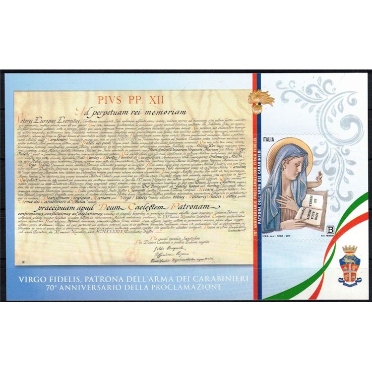 ITALY 2019 Virgo Fidelis s/s MNH**