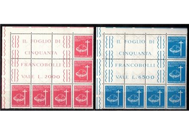 VATICANO 1967 Apostolato dei laici (blocchi angolari di 6) MNH**