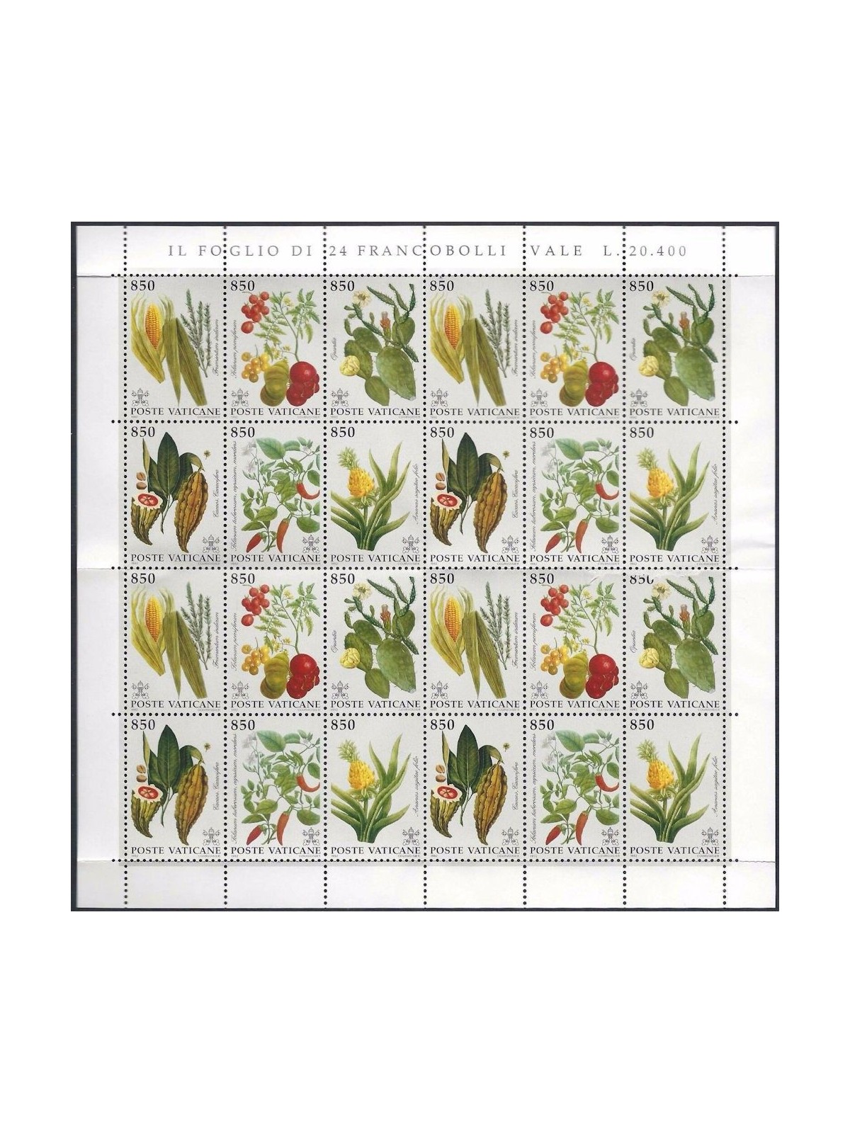 VATICANO 1992 Flora del nuovo mondo MF MNH**