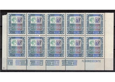 ITALIA 1978-79 Alti valori £ 5000 (blocco di 10) MNH**