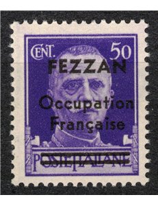 FEZZAN (FRENCH WEST) 1943 Italian stamp from 1929 overprinted MNH**