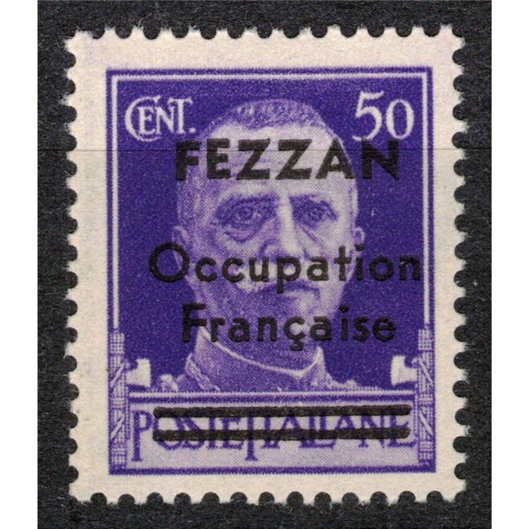 FEZZAN (FRENCH WEST) 1943 Italian stamp from 1929 overprinted MNH**
