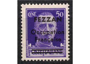 FEZZAN (FRENCH WEST) 1943 Italian stamp from 1929 overprinted MNH**