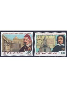 VATICANO 2017 Papa Alessandro VII e Francesco Borromini 2v MNH**