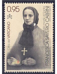VATICAN 2017 Francesca Saverio Cabrini MNH**