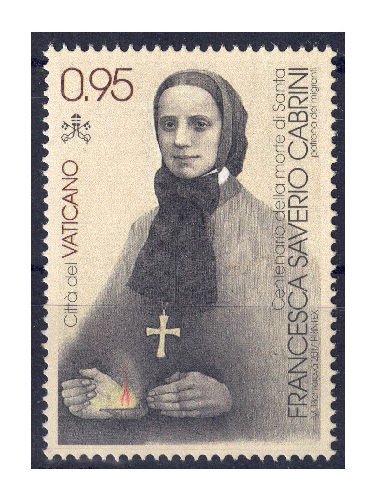 VATICANO 2017 Francesca Saverio Cabrini MNH**