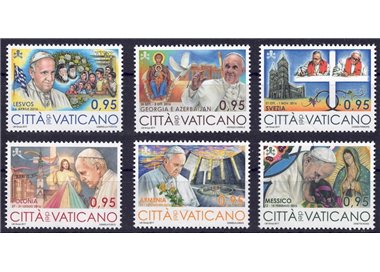 VATICAN 2017 Pope's Travels 6v MNH**