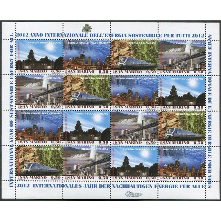 SAN MARINO 2012 Energia sostenibile MF MNH**