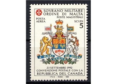 SMOM 1993 Postal Convention Republic of Canada MNH**