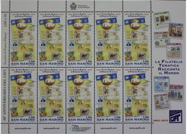 SAN MARINO 2013 Italian Center of Thematic Philately m/s MNH**