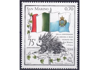 SAN MARINO 2014 Agreement with Italy MNH**