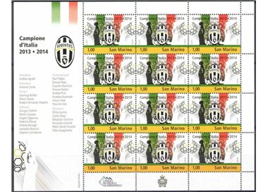 SAN MARINO 2014 Juventus Italian Champion m/s MNH**
