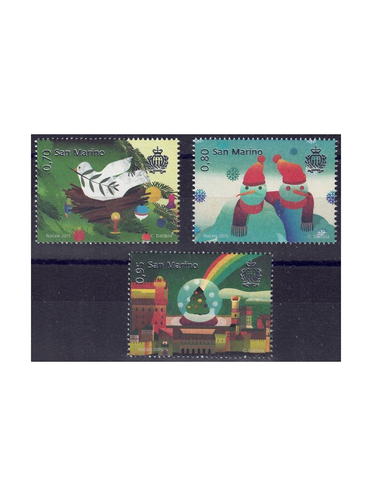 SAN MARINO 2015 Christmas 3v MNH**