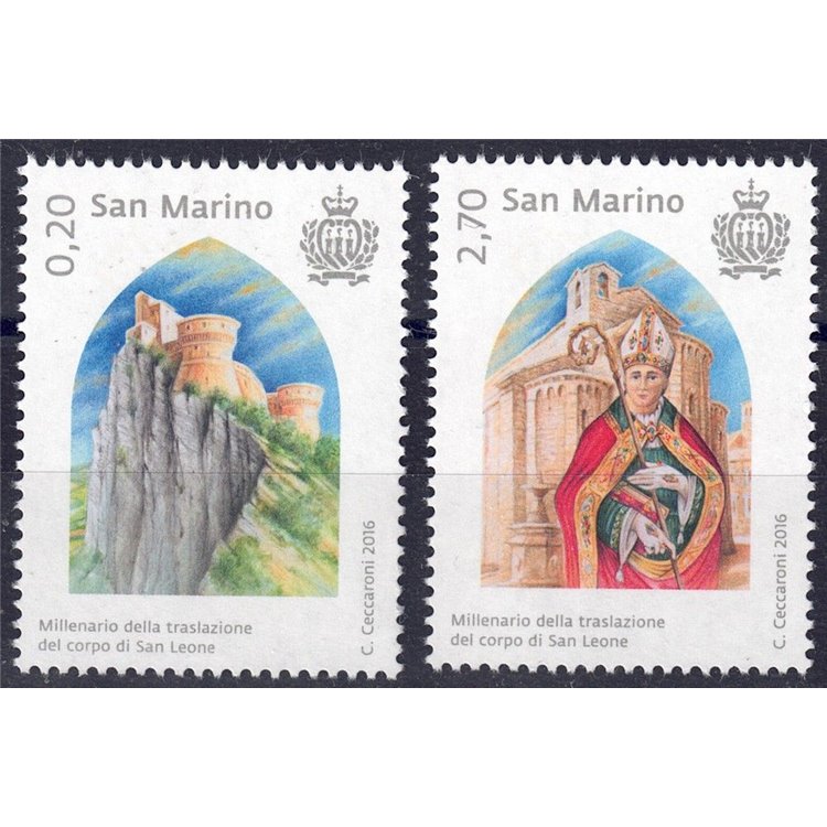 SAN MARINO 2016 Translation of San Leone 2v MNH**