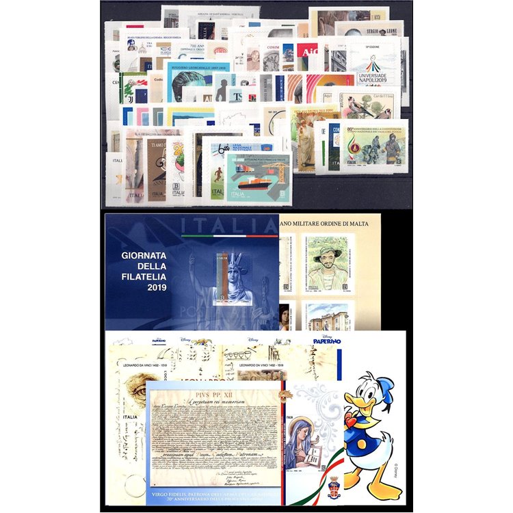 ITALY 2019 Complete vintage 73v + 5 s/s MNH**